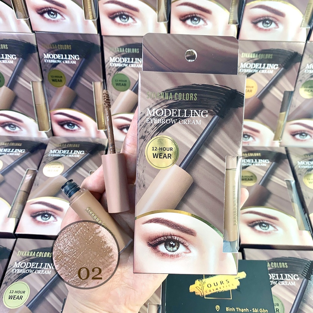 Mascara Chân Mày Sivanna Tông Nâu Tự Nhiên HF5089 Chông Nước - Độ Bền Màu Lên Đến 12h