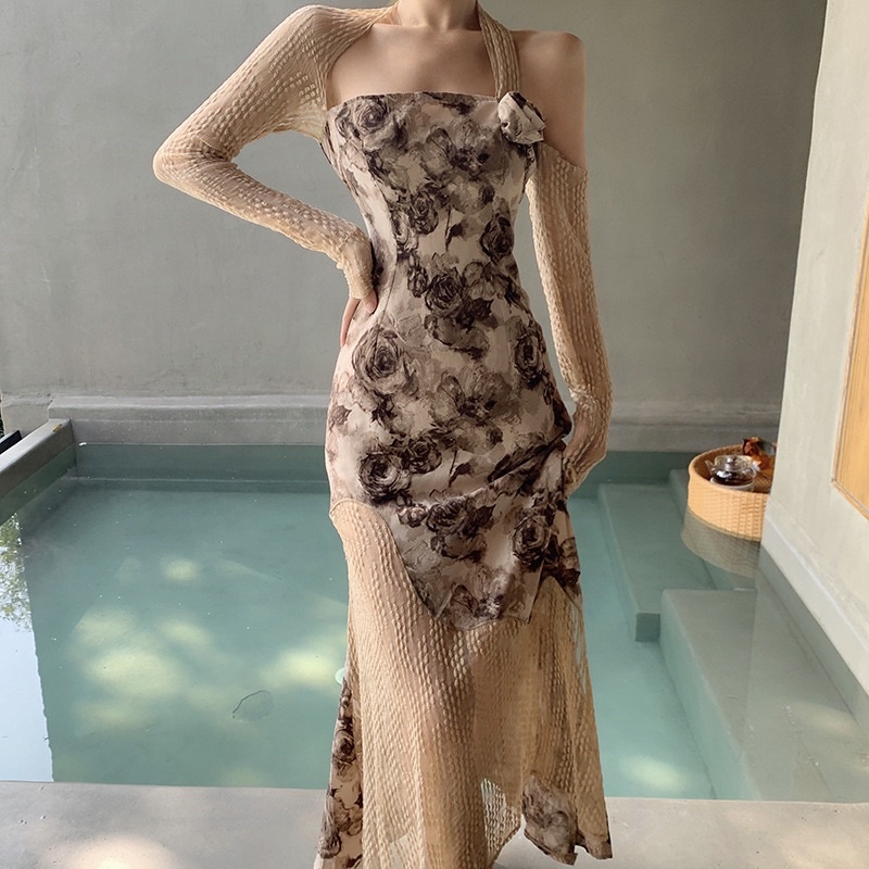 /ordertaobao/ Đầm Hoa Lệch Vai