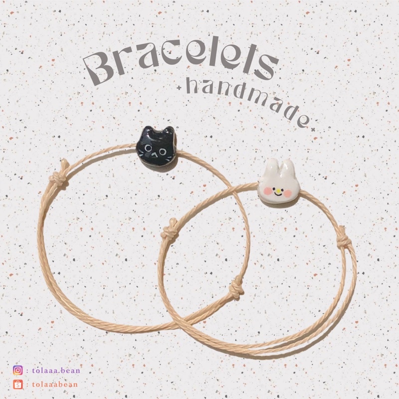 Vòng tay Couple Mèo - Thỏ handmade