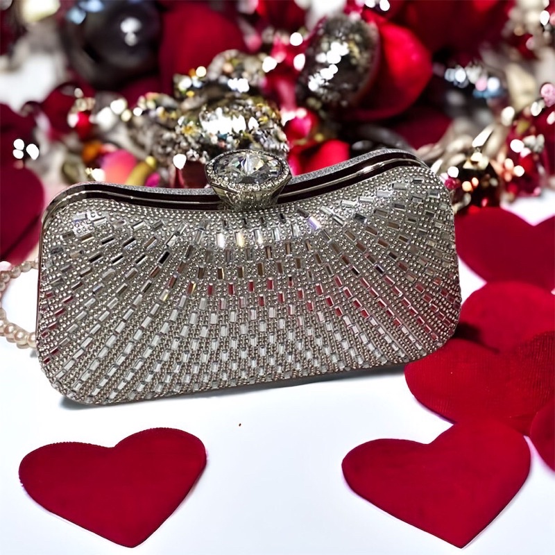 Bóp Đầm Đeo Vai Kết Hạt Thủ Công Hàng Cao Cấp Có Quai{ Nhận giao hoả tốc trong ngày khu vực tphcm}