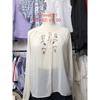 Áo sơ mi si tuyển 2hand trắng thêu ngực