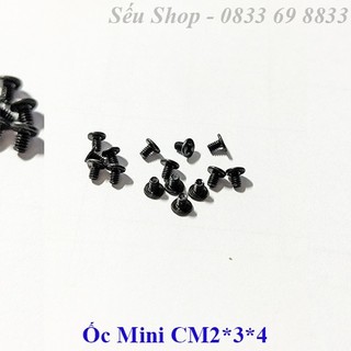 Combo 10 ốc mini CM 2*3*4 màu trắng / đen