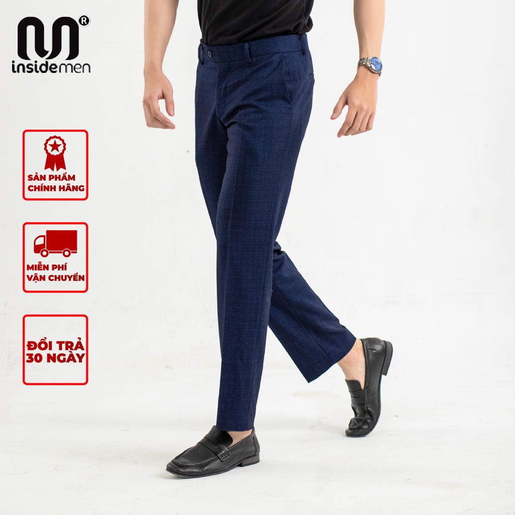 Quần tây nam cao cấp INSIDEMEN công sở localbrand chất vải chéo kiểu dáng sang trọng lịch lãm ITR00901