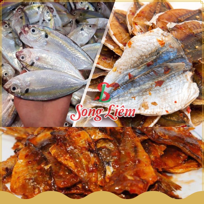 Khô Cá Chỉ Vàng, Cá chỉ vàng ướp tẩm gia vị, cá nhà làm tươi ngon thịt dày thơm cay vừa NPP Songliemshop