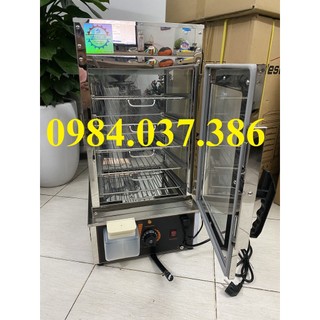 Máy tủ hấp nóng giữ nhiệt trưng bày tủ bánh bao 5 tầng mini để bàn