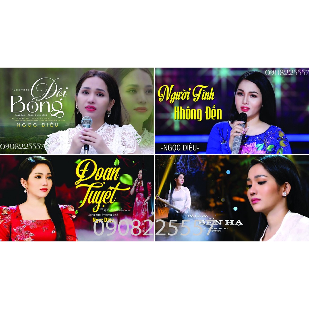 DVD VIDEO NGỌC DIỆU GIỌT BUỒN KHÔNG TÊN 37 BÀI HÁT