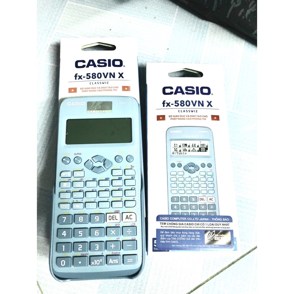 Máy tính cầm tay Casio 580vnx, máy tính cầm tay CASIO FX 580 VNX hàng Thái Lan, máy tính 580 VNX bảo hành 1 năm, 580vnx
