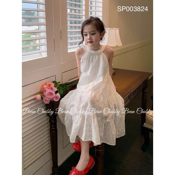 Váy maxi trắng đi biển Bean Chubby cho bé gái - MT46