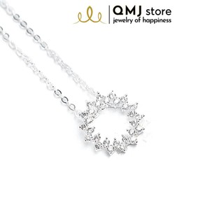 [Mã SKAMA8 giảm 8% đơn từ 300k] Dây chuyền bạc QMJ The Sun nạm đá sáng thiết kế thanh lịch - Q027
