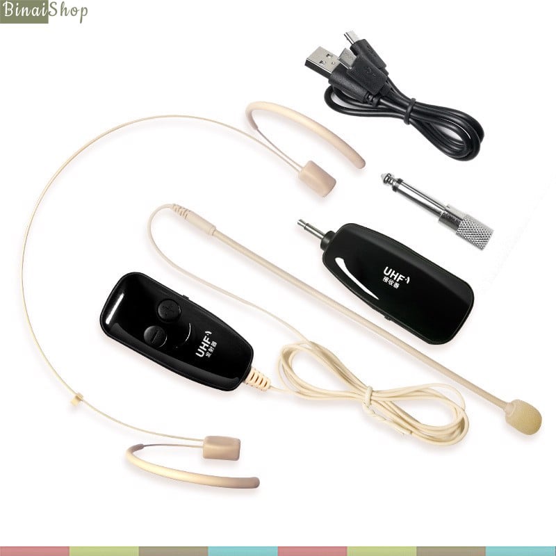 XXD-19 - Micro Hạt Gạo Không Dây UHF Cài Tai Dùng Cho Giảng Dạy, MC Sân Khấu
