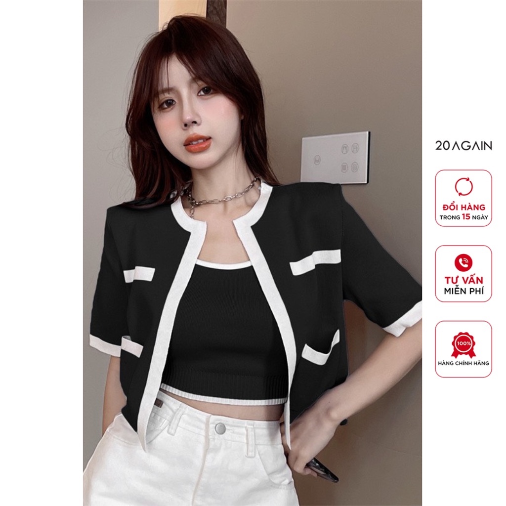 Set len hè 20Again, gồm áo khoác ngắn tay + áo sát nách xinh xẻo ALW2028