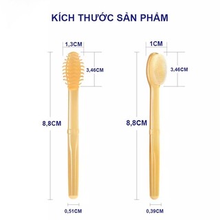 Bộ rơ lưỡi bàn chải đánh răng silicon cho bé