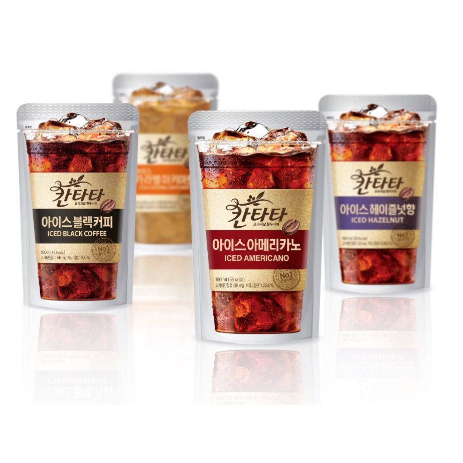 LOTTE) Cà Phê Cantata Ice Pouch 4 Vị - 롯데) 칸타타 아이스 파우치 230ML
