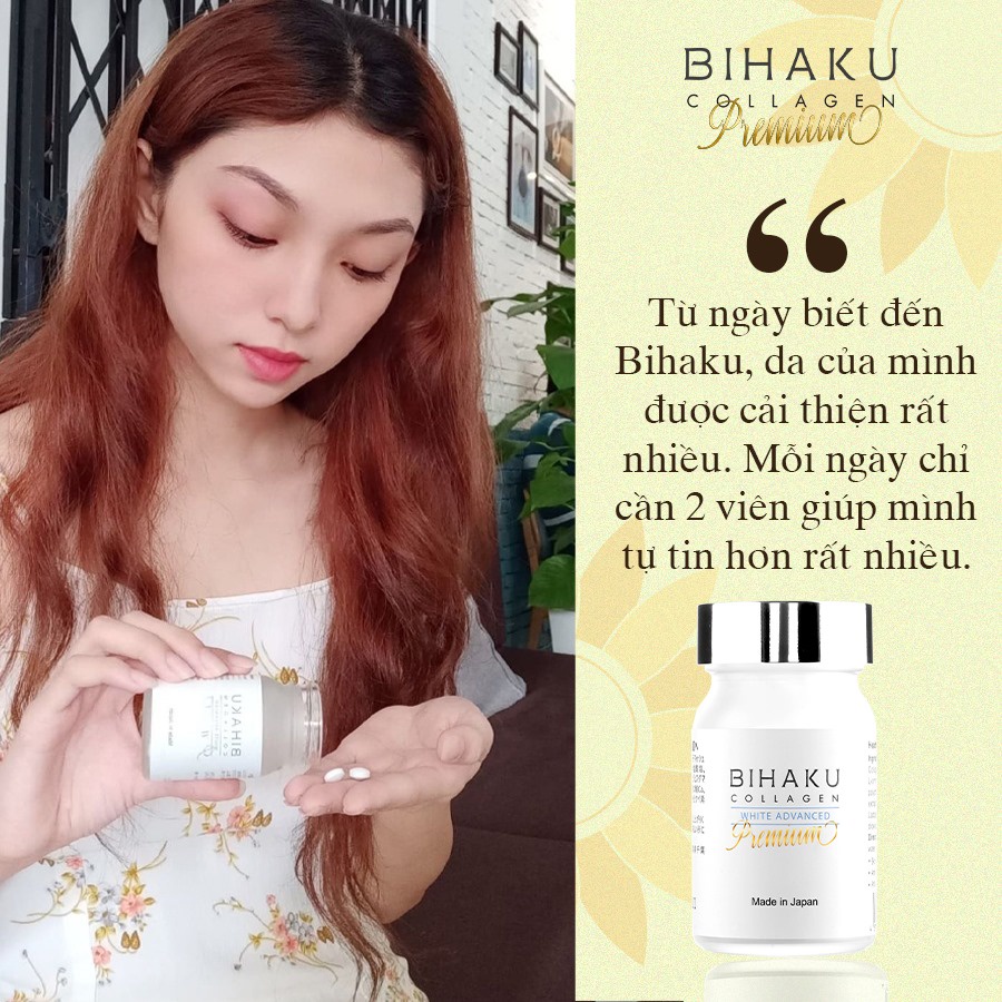 Bộ đôi chăm sóc làn da mỏng yếu và tái tạo tế bào gốc Bihaku Collagen 30v và Skinmd Cream Pure Intensive 15ml