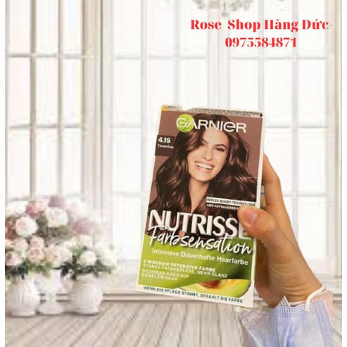 NHUỘM TÓC PHỦ BẠC GARNIER GIÀU DƯỠNG CHẤT NÂU SOCOLA 4.15