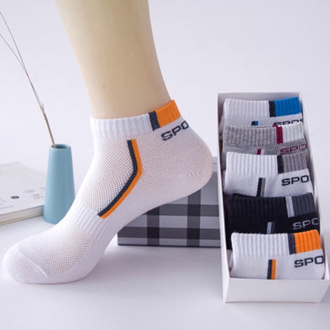 Set 5 đôi tất chân cổ ngắn nam nữ , chất liệu cotton mềm mịn thoáng mát chuẩn xuất Nhật