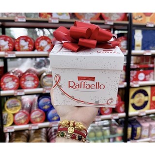 Raffaello dừa - socola trắng - hạnh nhân tươi ngon - hộp nơ 300g