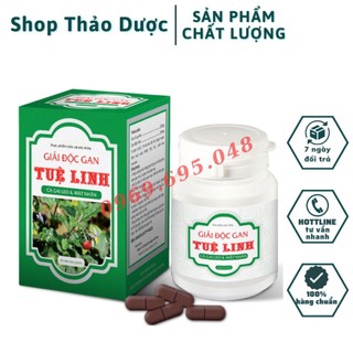 Giải độc gan tuệ linh giải độc gan, hạ men gan hộp 60 viên - hàng chính hãng