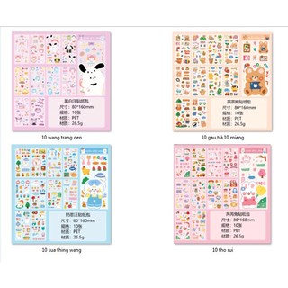 Sticker dán nhiều họa tiết hình ảnh dễ thương