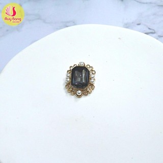 Set 5c Charm đính đá mạ kim dùng làm phu kiện tóc, cài áo, phụ kiện may mặc, kẹ tóc