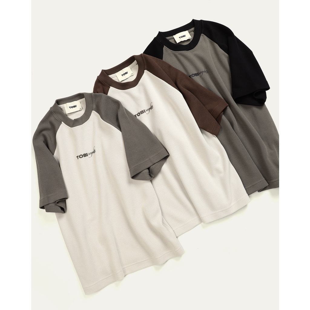 Áo thun Waffle Raglan TOBI | BigBuy360 - bigbuy360.vn