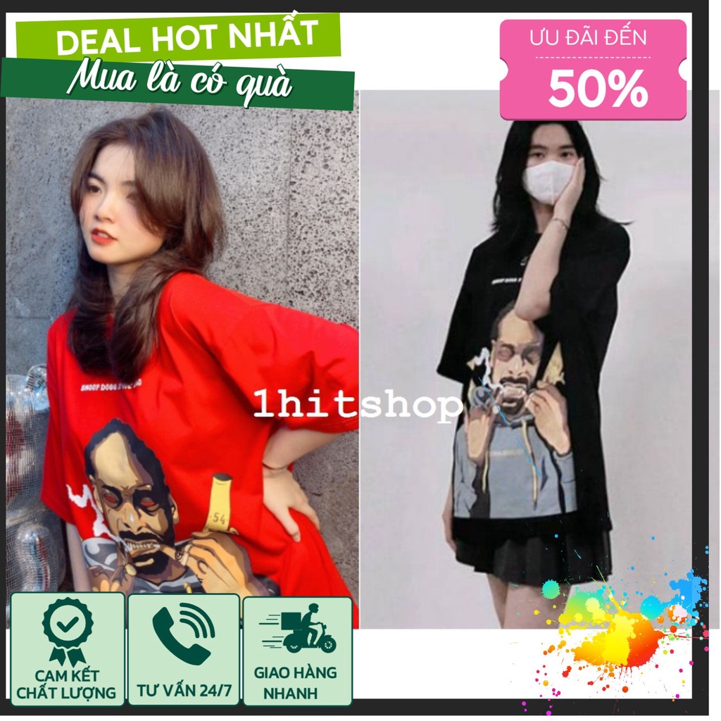 Áo thun nam nữ unisex tay lỡ Snoogdog memetopz, áo phông form rộng cổ tròn chất đẹp