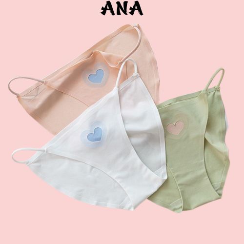 Quần Lót Nữ Đúc Su Cạp Dây Nhỏ Họa Tiết Tim Sexy ANA117