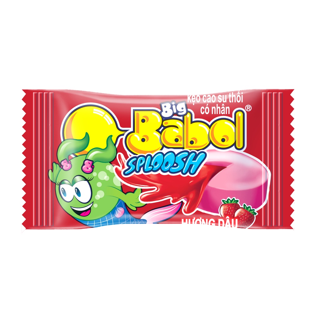 Kẹo Cao Su thổi có nhân Big Babol Sploosh (Hũ 74 viên)