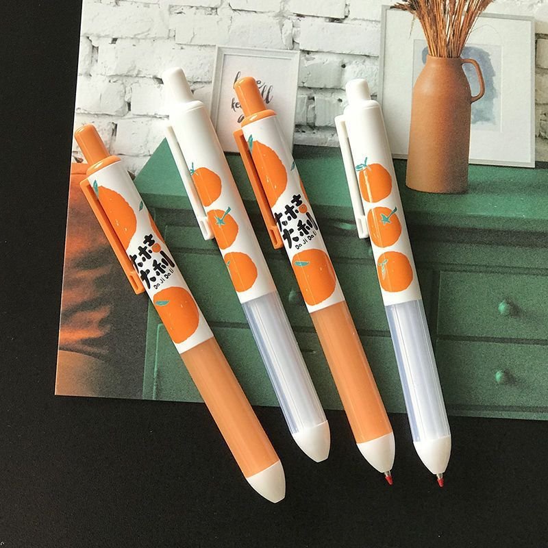 Bút Gel MG H3806 Ngòi 0.5mm Mực Đen Hoạ Tiết Quả Cam Xinh Xắn