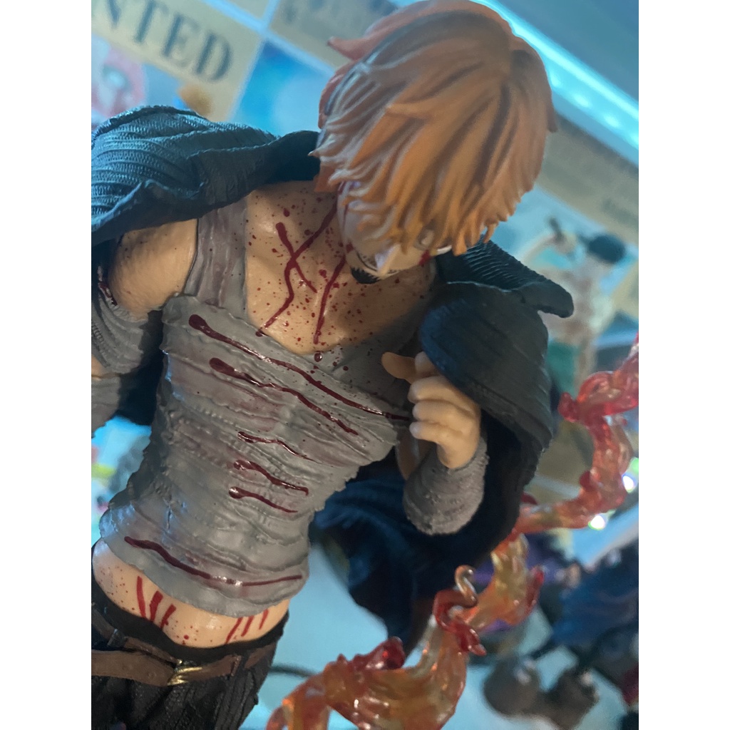 Mô Hình Sanji bị thương hiệu ứng chân lửa Có LED cao 29cm Mô Hình Onepiece giá rẻ