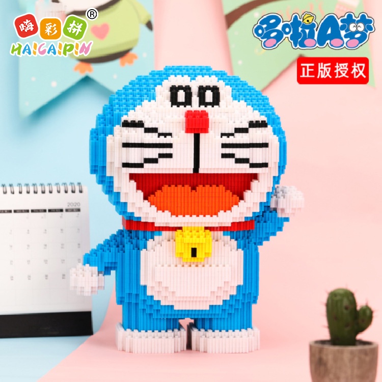 Mô hình lắp ráp Doraemon Size LỚN 22 đến 70cm Đồ trang trí Decor đáng yêu có tặng búa