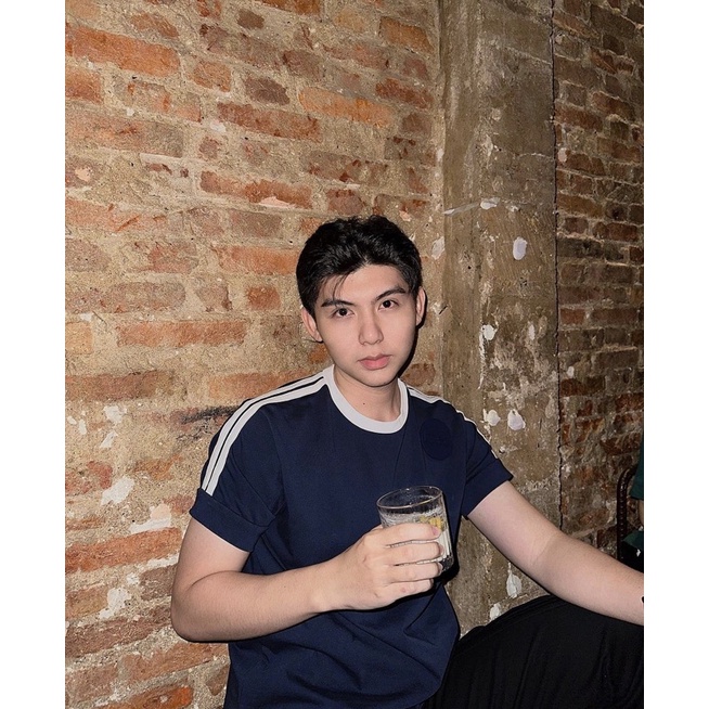 Áo thun xanh đen Ross Studio tay ngắn chất liệu cotton - T-SHIRT DARK BLUE - ROSS STUDIO | BigBuy360 - bigbuy360.vn