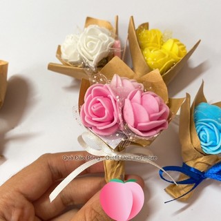 Bó hoa mini trang trí thiệp, chụp hình cho Doll