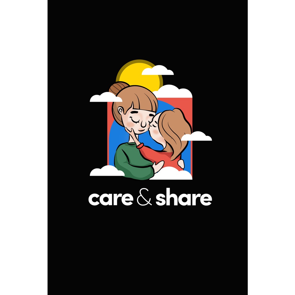 Áo thun Cotton Compact Care & Share phiên bản Line Print - mẫu tử - thương hiệu Coolmate chất lượng cao