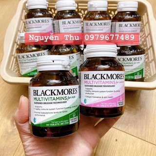 ( Mẫu mới) Blackmores Multivitamin for Men/ women, bổ sung vitamin cho Nam/ Nữ tăng cường đề kháng