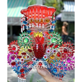 Mão bà khung lưới đính đá ngũ sắc - Size tượng: 90cm, 1m - BNS