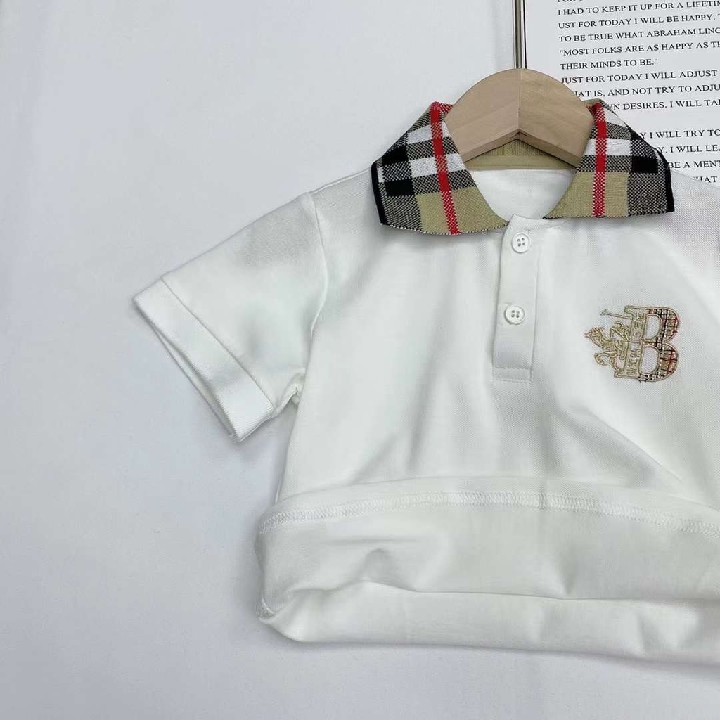 Áo cộc tay bé trai,áo cộc tay polo họa tiết thêu nổi cho bé 10-25kg -