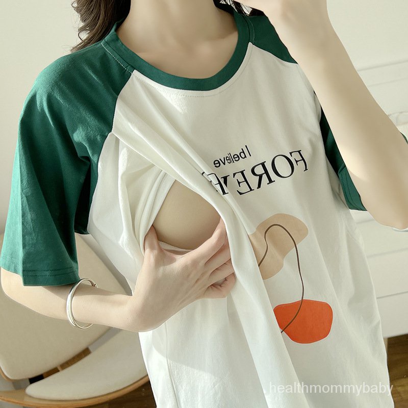 Trang Phục Bà Bầu TÁo Sơ Mi Trang Phục Cho Con Bú Mặc Bên Ngoài Áo Bò Trang Phục Gia Đình