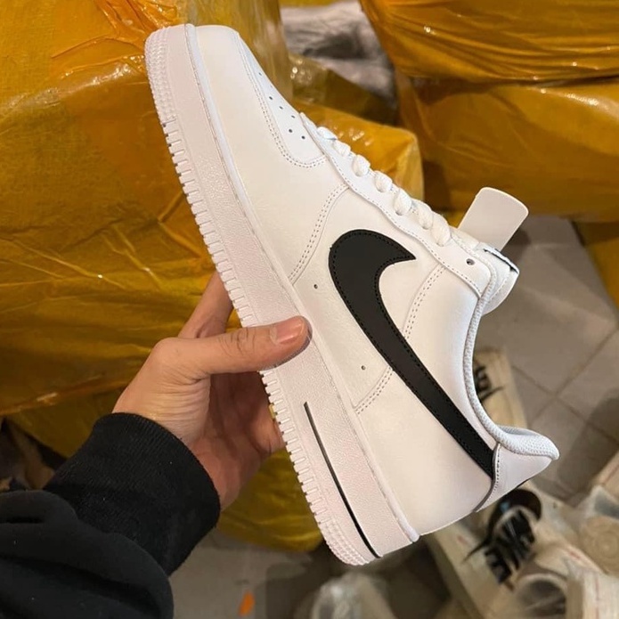 Giày Nike Air Force 1 AF1 Trắng Vệt Đen Thể Thao Nam Nữ Cổ Thấp Đế Bằng Full Box G2492 Garen Sneaker