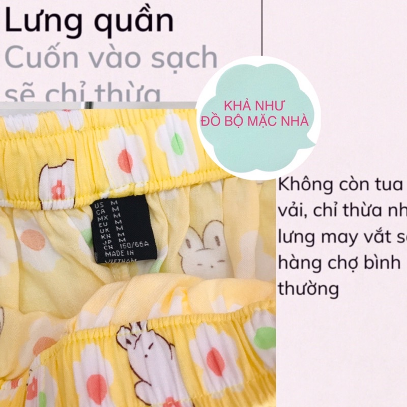 Bộ tole mặc nhà, bộ lanh nữ quần đùi áo babydoll 45-70 ký