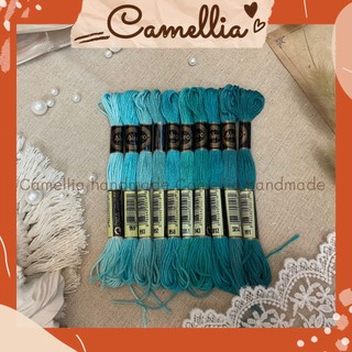 Set Chỉ Thêu Airo Tông Xanh Ngọc, Chỉ Cotton Chính Hãng Chất Lượng Giá Rẻ