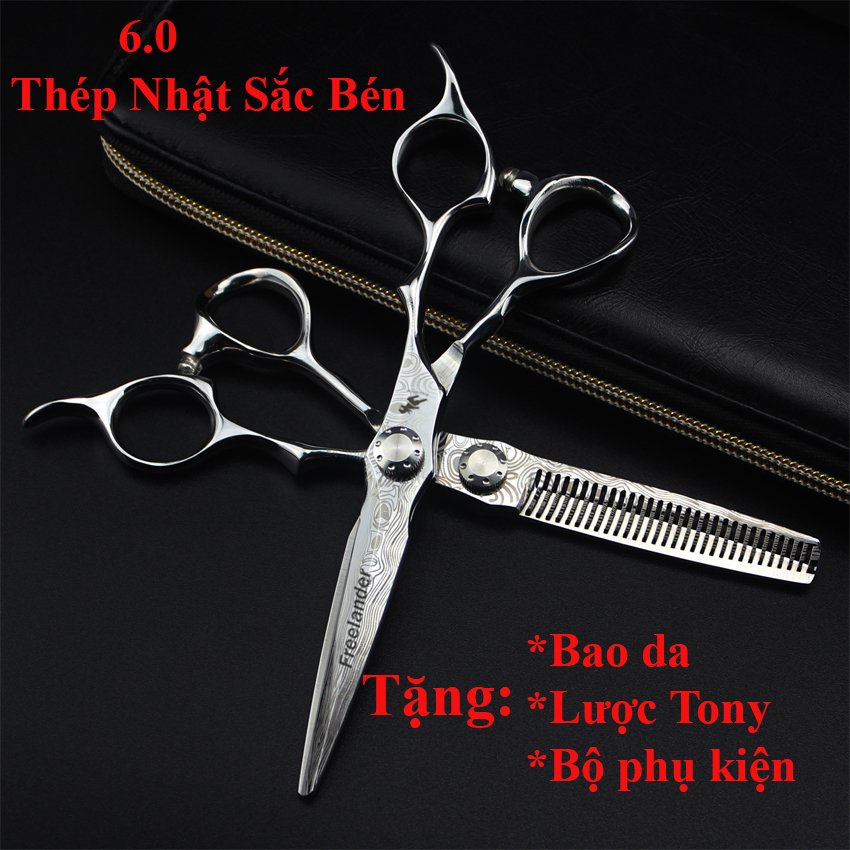 BỘ KÉO CẮT TÓC 6INCH NHẬT NHẬP KHẨU SẮC BÉN VÀ BỀN BỈ FREELANDER FR09