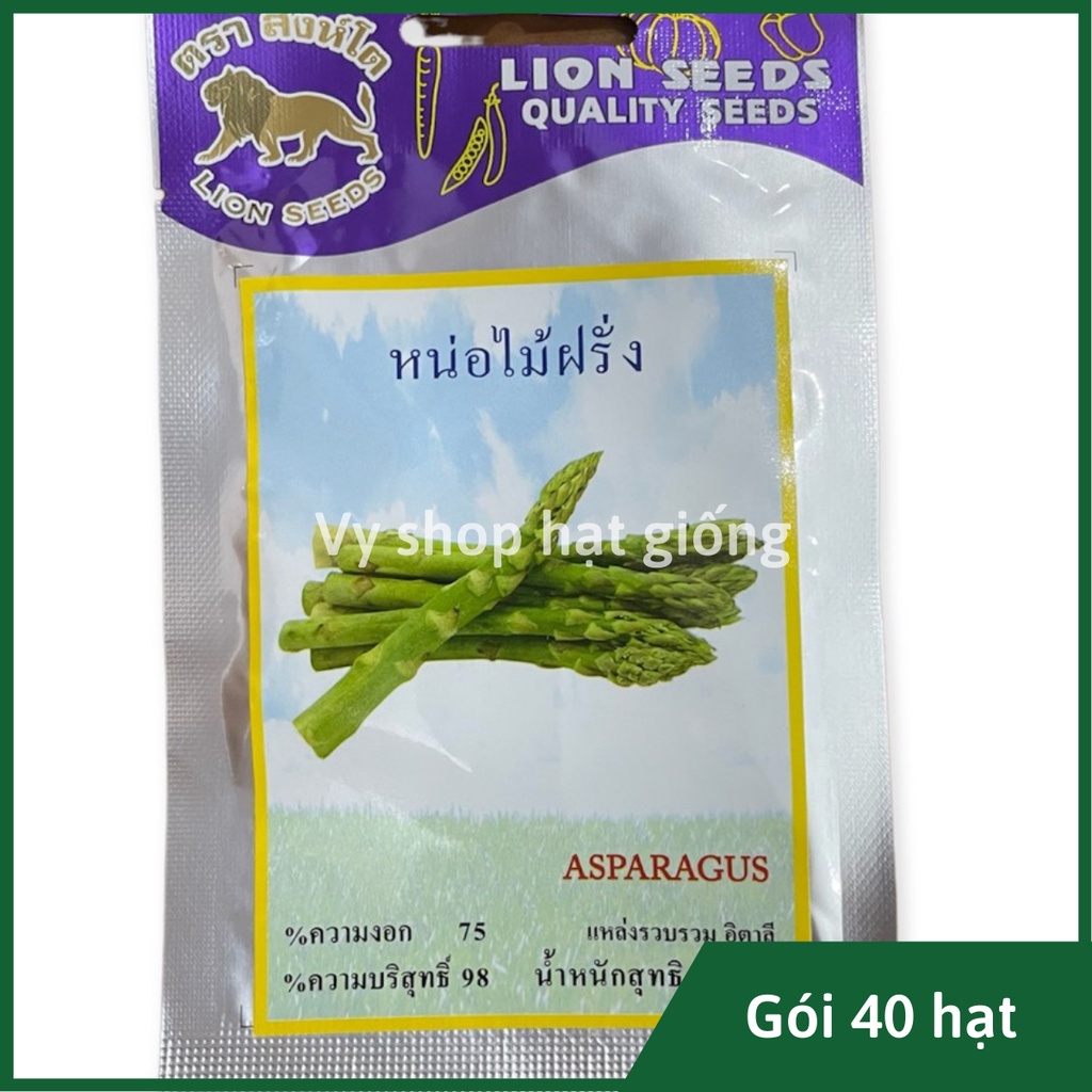 Hạt giống măng tây xanh Thái Lan nguyên gói 40 hạt