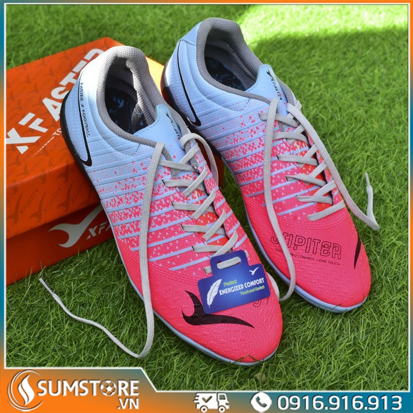 Giày đá banh sân nhân tạo Jupiter Hồng Cao Cấp