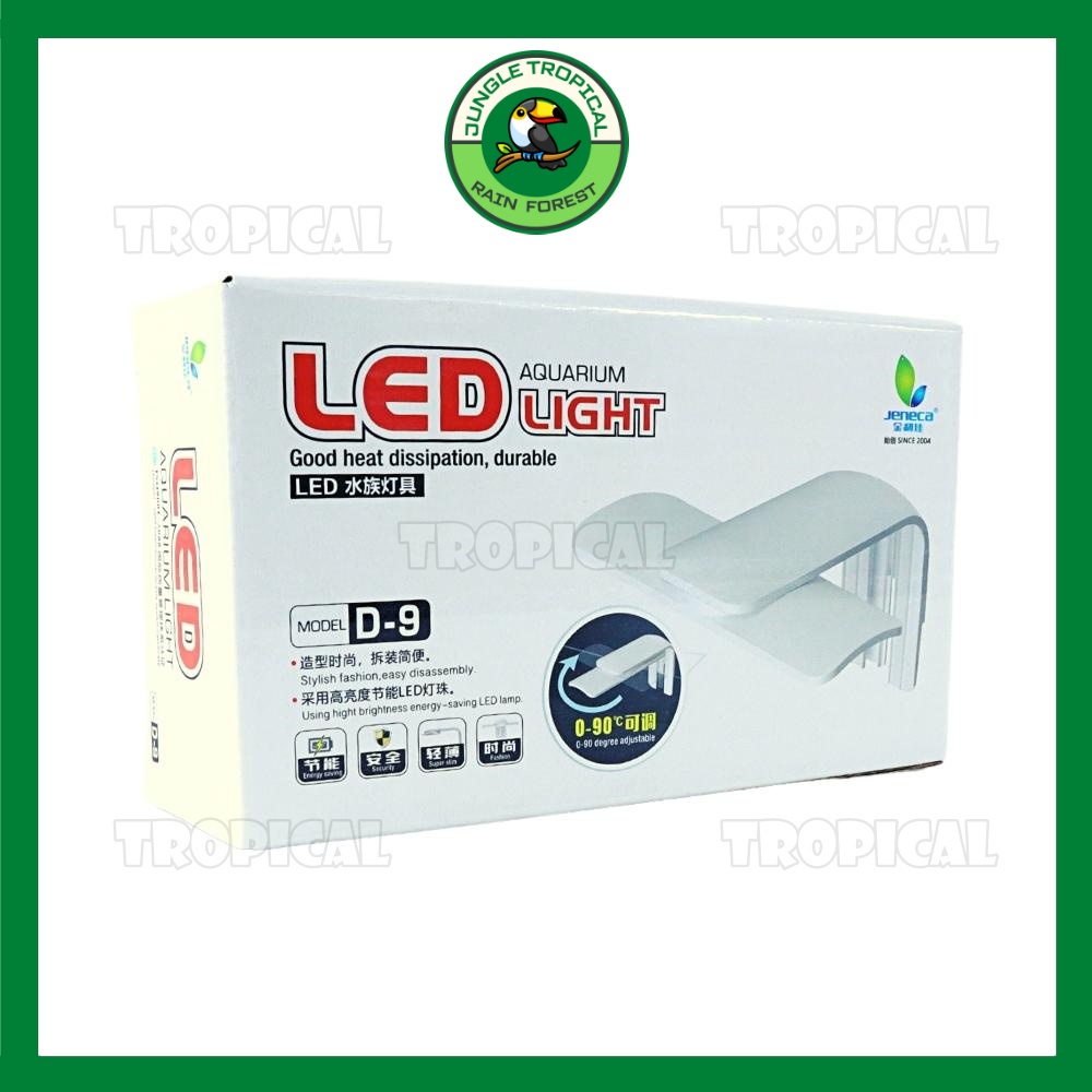 Đèn LED Jeneca siêu sáng- Xoay góc 90 độ linh hoạt - cho hồ thủy sinh kích thước D9 20-30cm - D11 30-40cm - D13 40-60cm