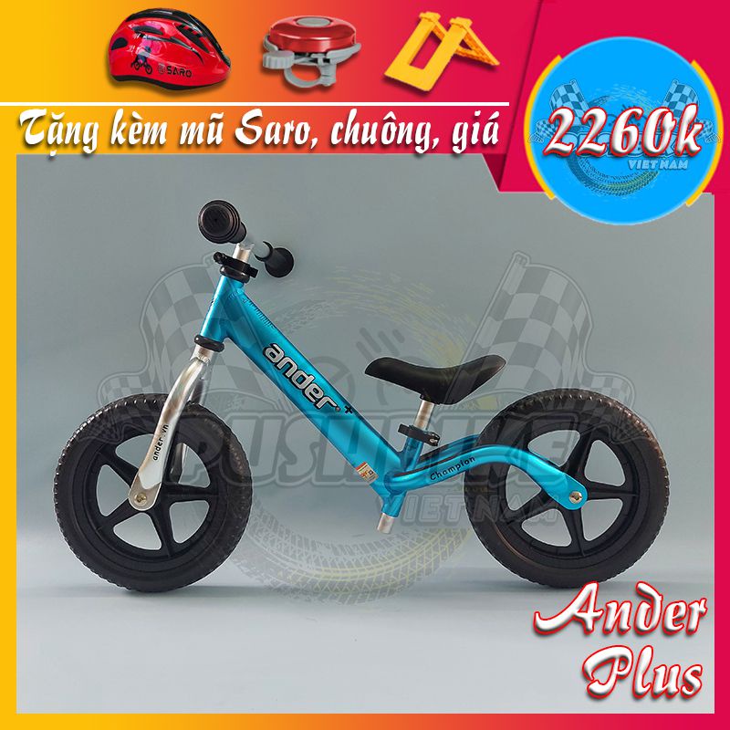 Xe thăng bằng Ander Plus cho bé từ 1.5 đến 6 tuổi - màu xanh dương