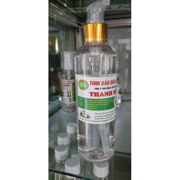 ( Date 2027) Tinh Dầu Dừa Ép Lạnh THANH BÌNH  250ml (Hàng chính hãng)