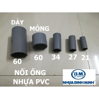 Nối 21, 27, 34mm bình minh , nối ống nhựa pvc, phụ kiện ống nước bình minh