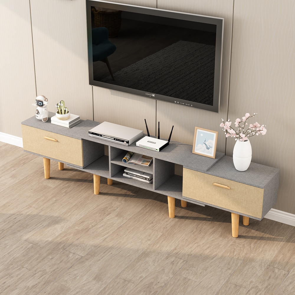 Kệ tủ tivi để sàn thông minh hiện đại thay đổi kích thước 160-240cm decor phòng khách thương hiệu IGA- GP83