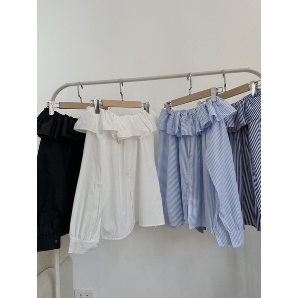 Áo Trễ vai dài tay bo